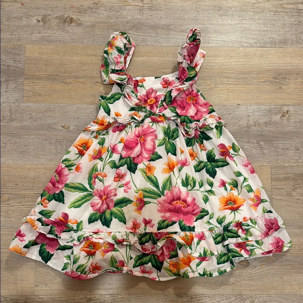 Girls' Floral Sundress - Pink & Green Floral